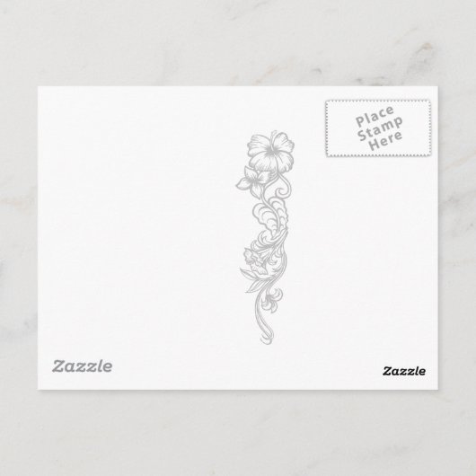 二重ハイビスカスの郵便はがき ポストカード (裏面)