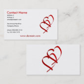 二重ハートの名刺 名刺 (正面/裏面)