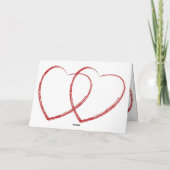 二重ハートの婚約の発表 案内状 (裏面)