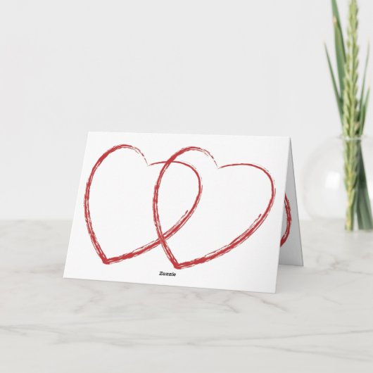 二重ハートの婚約の発表 案内状 (裏面)