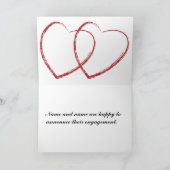 二重ハートの婚約の発表 案内状 (内部)