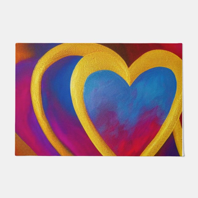 二重ハート形式 ドアマット (正面)