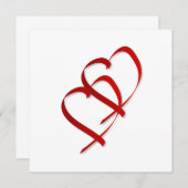 二重ハート招待状 招待状 (正面/裏面)