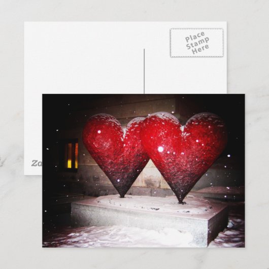 二重ハート ポストカード (正面/裏面)