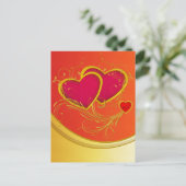 二重ハート ポストカード (スタンド正面)