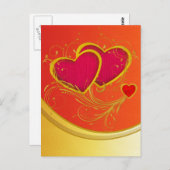 二重ハート ポストカード (正面/裏面)