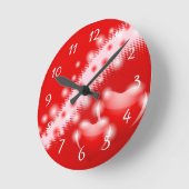 二重ハート ラウンド壁時計 (傾斜)