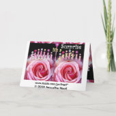 二重バラを持つ第75誕生会を驚かして下さい 招待状 (裏面)