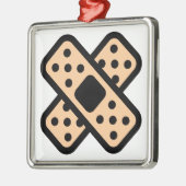 二重バンドエイド メタルオーナメント (左)