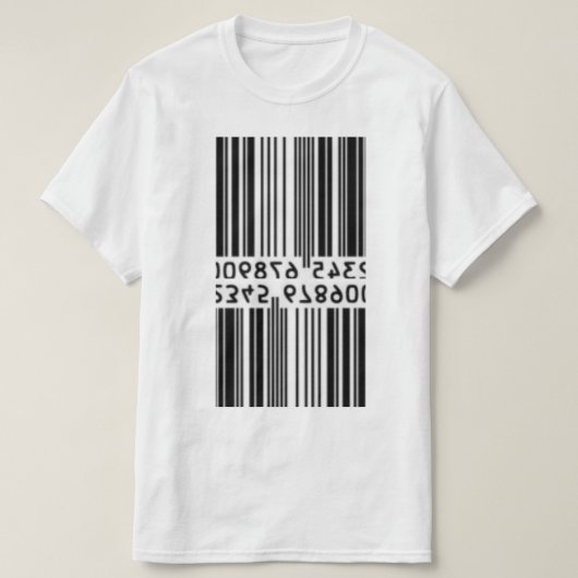 二重バーコード Tシャツ (デザイン正面)