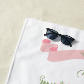 二重パーソナライズされたハート新規追加 ビーチタオル (インサイチュ)