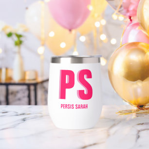 二重パーソナライズされた影モノグラムイニシャル名