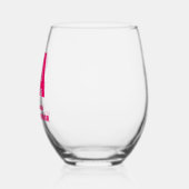 二重パーソナライズされた影モノグラムメイド・オブ・オーナー(花嫁付き添い人) ステムなしワイングラス (左)