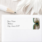 二重フレームの孔雀の羽 ラベル (インサイチュ)