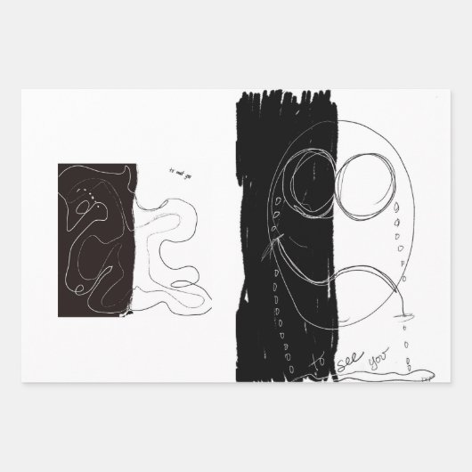 二重プリント包装紙 ラッピングペーパーシート (正面)