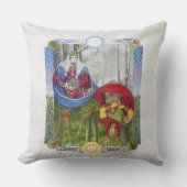 二重ポートレートのホリー王とオーク王 クッション (正面)