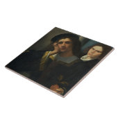 二重ポートレート、c.1502 タイル (側面)