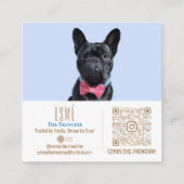 二重モダン写パーソナライズされた真QRエスメ スクエア名刺 (裏面)