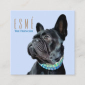 二重モダン写パーソナライズされた真QRエスメ スクエア名刺 (正面)