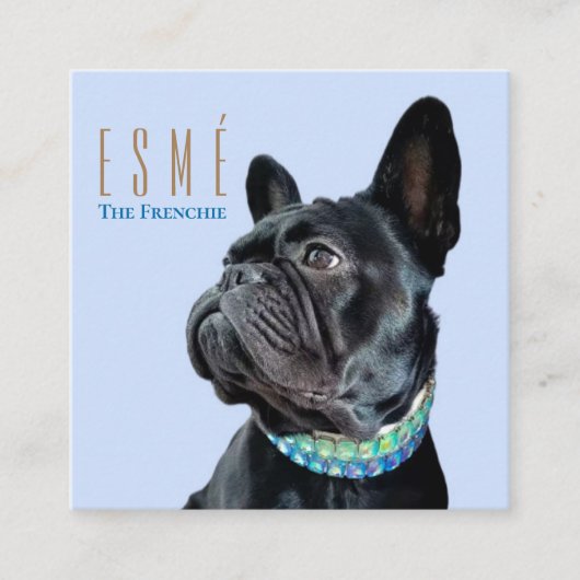 二重モダン写パーソナライズされた真QRエスメ スクエア名刺 (正面)