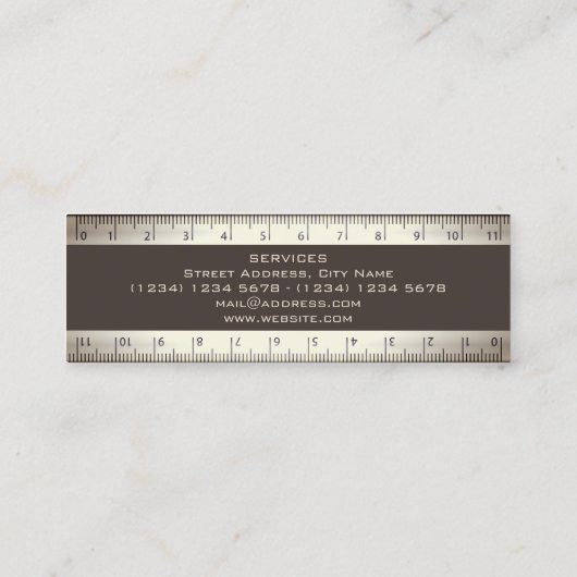 二重ルーラーのフェイク外観 スキニー名刺 (裏面)