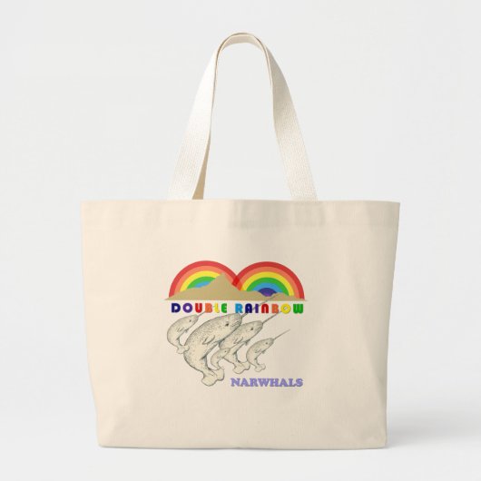 二重レインボーナリングス ラージトートバッグ (正面)
