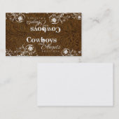 二重ロゴによって用具を使われる革およびレースの名刺 名刺 (正面/裏面)