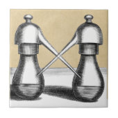 二重ワシの錬金術の実験室のフラスコ タイル (正面)