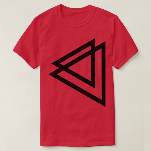 二重三角形ミニマリスト Tシャツ (デザイン正面)