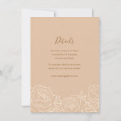 二重中国の幸福エレガント結婚式の招待 招待状 (裏面)