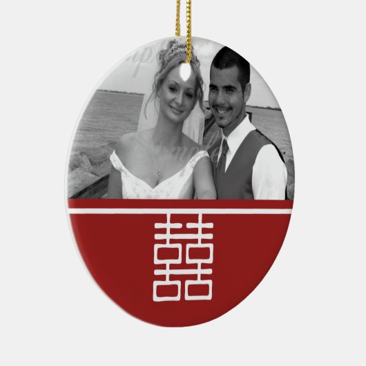 二重中国の幸福結婚（両面） セラミックオーナメント (右)