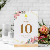 二重中国の結婚幸福の花リース テーブルナンバー