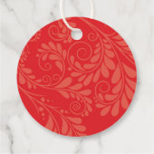 二重中国の結婚幸福サインメッセージカード フェイバータグ (裏面)