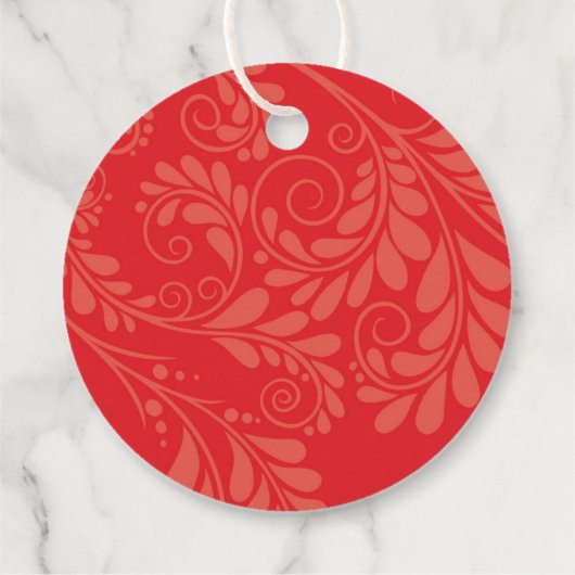 二重中国の結婚幸福サインメッセージカード フェイバータグ (裏面)