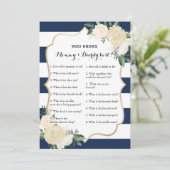 二重側面のベビーシャワーのゲーム-だれが知っているかアドバイス| 招待状 (スタンド正面)