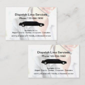 二重側面の上品なリムジン車サービス 名刺 (正面/裏面)