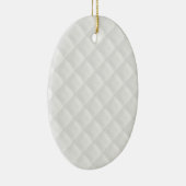二重側面の白によってキルトにされる革 セラミックオーナメント (右)