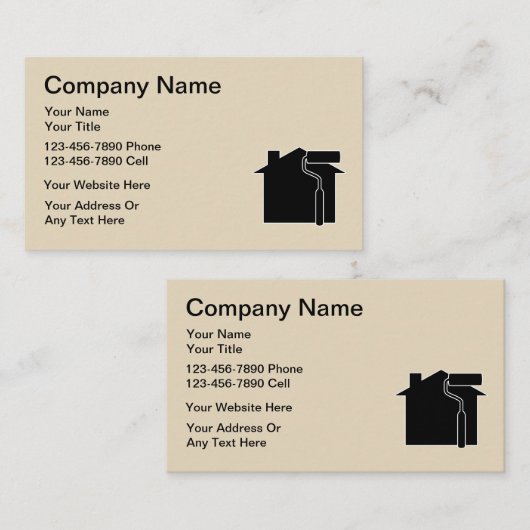 二重側面ペインターの名刺 名刺 (正面/裏面)