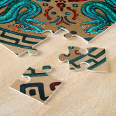 二重先頭に立たれた蛇-色とのHunab Ku ジグソーパズル (側面)