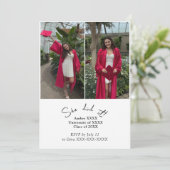 二重共同卒業パーティー招待状招待状 招待状 (スタンド正面)