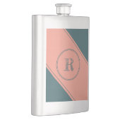 二重円幾何長方形イニシャル文字 フラスク (右)