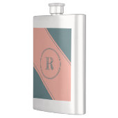 二重円幾何長方形イニシャル文字 フラスク (左)