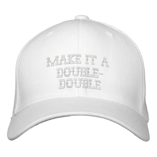 二重刺しゅうを施した帽子 刺繍入りキャップ (正面)