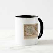 二重半球の世界地図1587年 マグカップ (正面右)