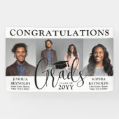 二重卒業3フォトコラージジョイントパーティー 横断幕 (横)