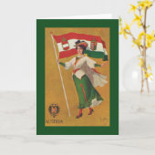 二重君主国旗（オーストリア – ハンガリー） カード (黄色い花)