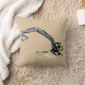 二重味方された枕の男の子のお気に入りのな掘削機 クッション (ブランケット)