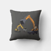 二重味方された枕の男の子のお気に入りのな掘削機 クッション (裏面)