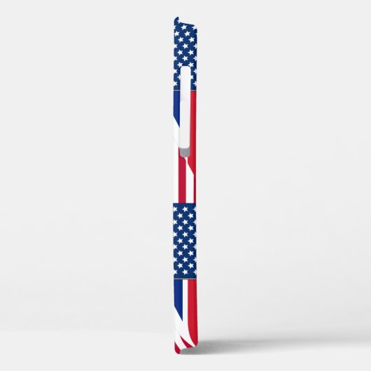 二重国籍アメリカおよびイギリス国旗 Case-Mate iPhoneケース (裏面 / 左)