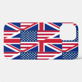 二重国籍アメリカおよびイギリス国旗 Case-Mate iPhoneケース (裏面 (横))